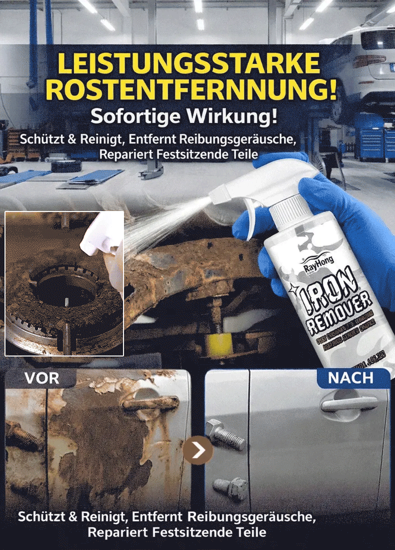⚓️ Entwickelt von einer Werft-Forschungsabteilung – limitiert auf 300 Stück, höchste Qualität🇪🇺 EU-zertifizierte Sicherheitsformel – entfernt Rost und bildet einen Schutzfilm🚘 Einfach sprühen und abspülen