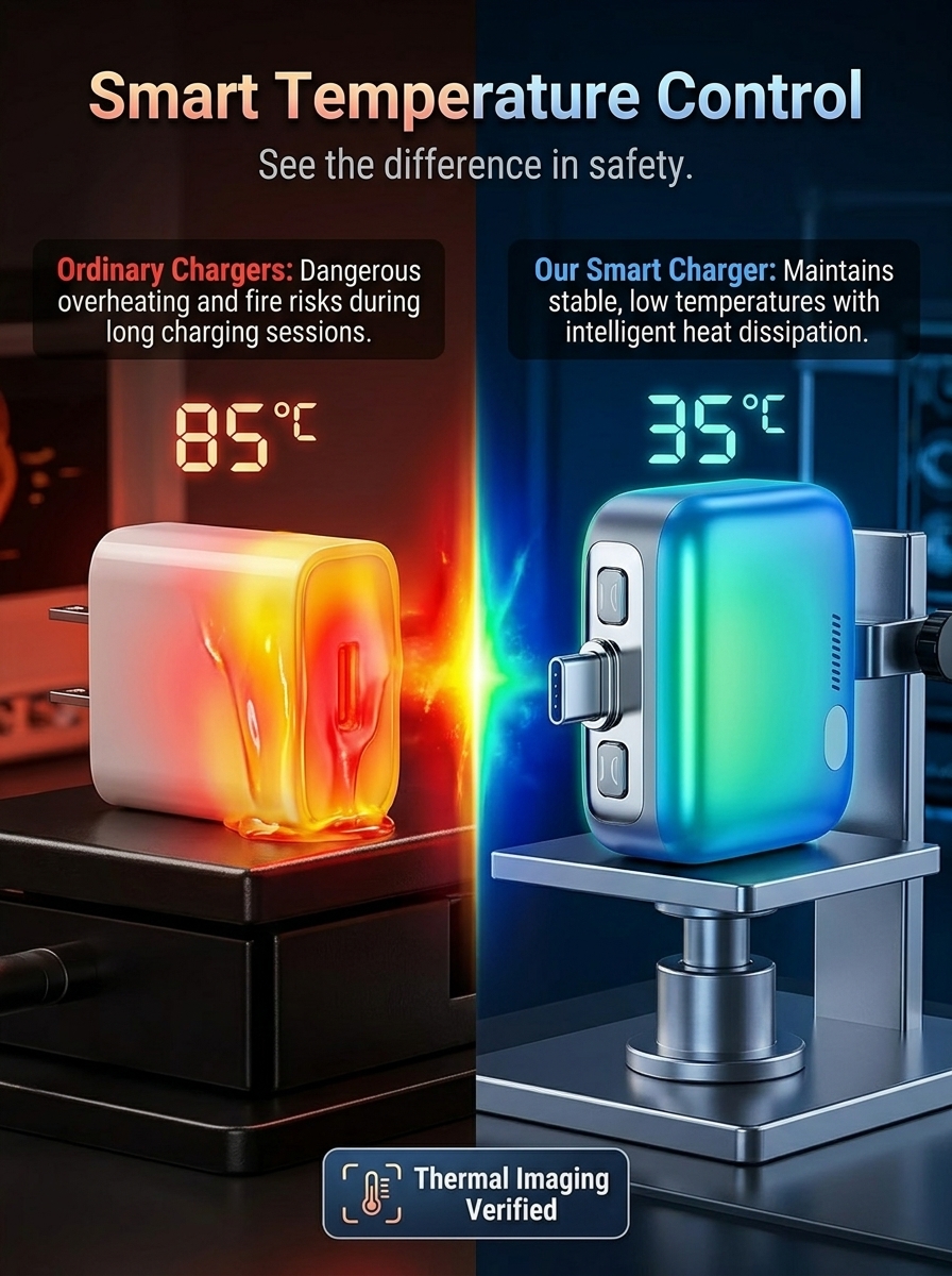 Sparen Sie die Hälfte Ihrer Stromkosten 💲 Schont Akku und Smartphone 🔋 Unterbricht die Stromzufuhr automatisch bei voller Ladung ⚡Schluss mit Akku-Angst bei Nacht: AI schaltet automatisch ab und schützt Ihre Geräte 🔋💤