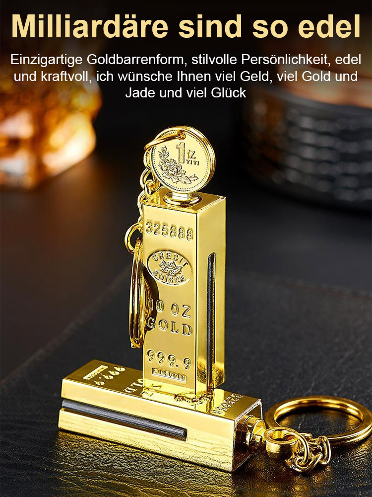 Schluss mit Einweg-Feuerzeugen! Luxuriöses Gold-Design trifft auf ewige Flamme – Ein Must-have für 2026 💎✨Der "Goldbarren" für die Hosentasche: Das ewige Streichholz für echte Kerle 🪙🔥