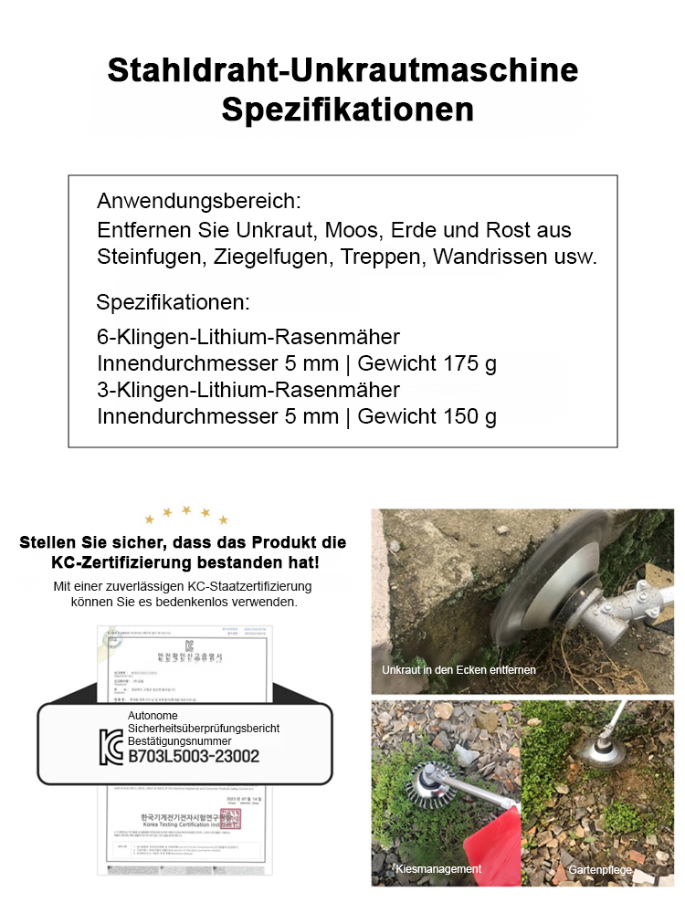 Das Must-Have für den Garten: Extrem robust gegen Moos & Gestrüpp – hält 10x länger 🏡💪Perfekt für Akku-Rasentrimmer: 15cm Durchmesser maximiert Ihre Effizienz und Laufzeit 🔋🚀