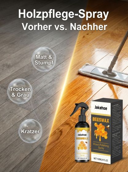 Zweites Leben für Ihre Möbel! Natürliches Bienenwachs entfernt Abnutzung und Risse sofort ✨🪑Tiefenwirkung gegen Austrocknung und Fett – Glanz auf Knopfdruck 🪵In Sekunden: Der unsichtbare Schutzschild für Ihr Zuhause 🚀🛡️