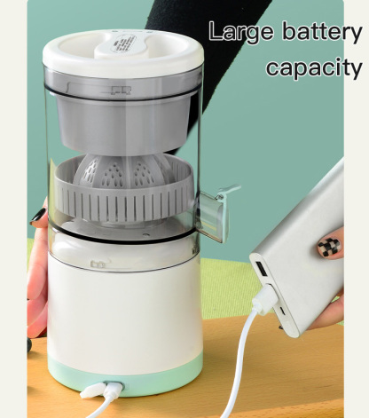 [Labor-Geprüft] 🍹 Kabellose Elektrische 2-in-1 Saftpresse & Zitruspresse | 95% Saftausbeute, Automatische Fruchtfleisch-Trennung & Mühelose Reinigung 🍊