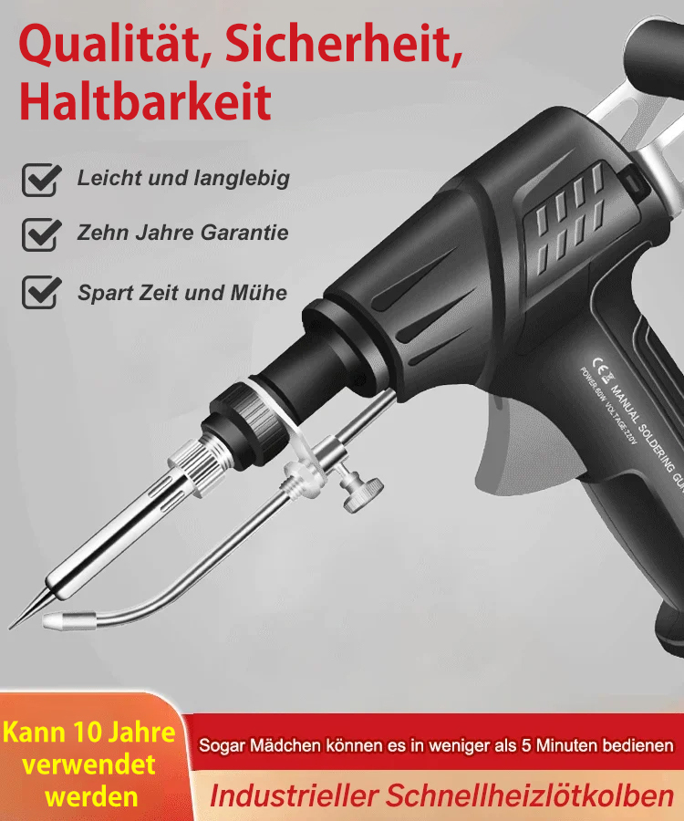 In 5 Sekunden auf Temperatur, Präzision mit einer Hand! Das Werkzeug, das selbst Profis begeistert ⚡🎯Schluss mit dem Lötalbtraum! Kein Zittern mehr, keine kalten Lötstellen – industrieller Innenheizkern für perfekte Ergebnisse 🛡️💎