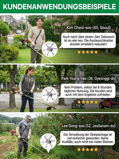 [TÜV/GS Geprüft] 🚀 Premium Hochkohlenstoffstahl-Unkrautrad | 3-fache Festigkeit, Stoßfest gegen Steine & Rostentferner | Profi-Jäteblatt für den Garten 🌱