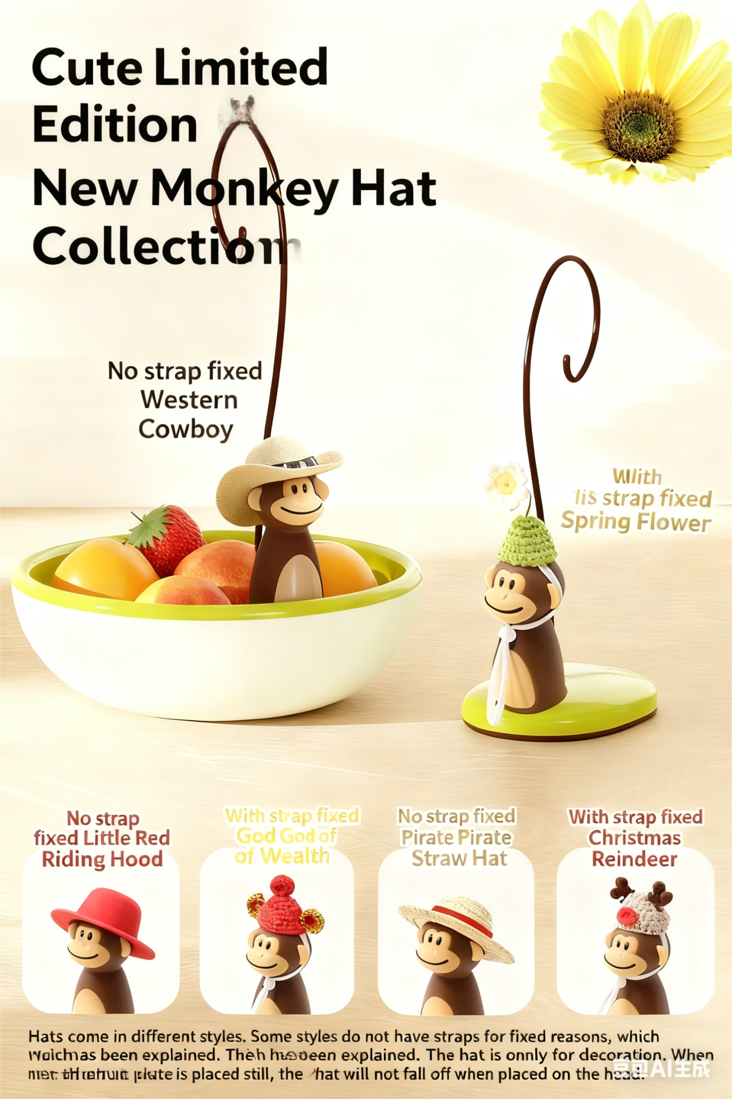 Cute Monkey Fruit Bowl & Banana Hanger - Light Luxury Multi-Purpose Tray for Fruits & Snacks, Suitable for Home Living Room & Coffee Table