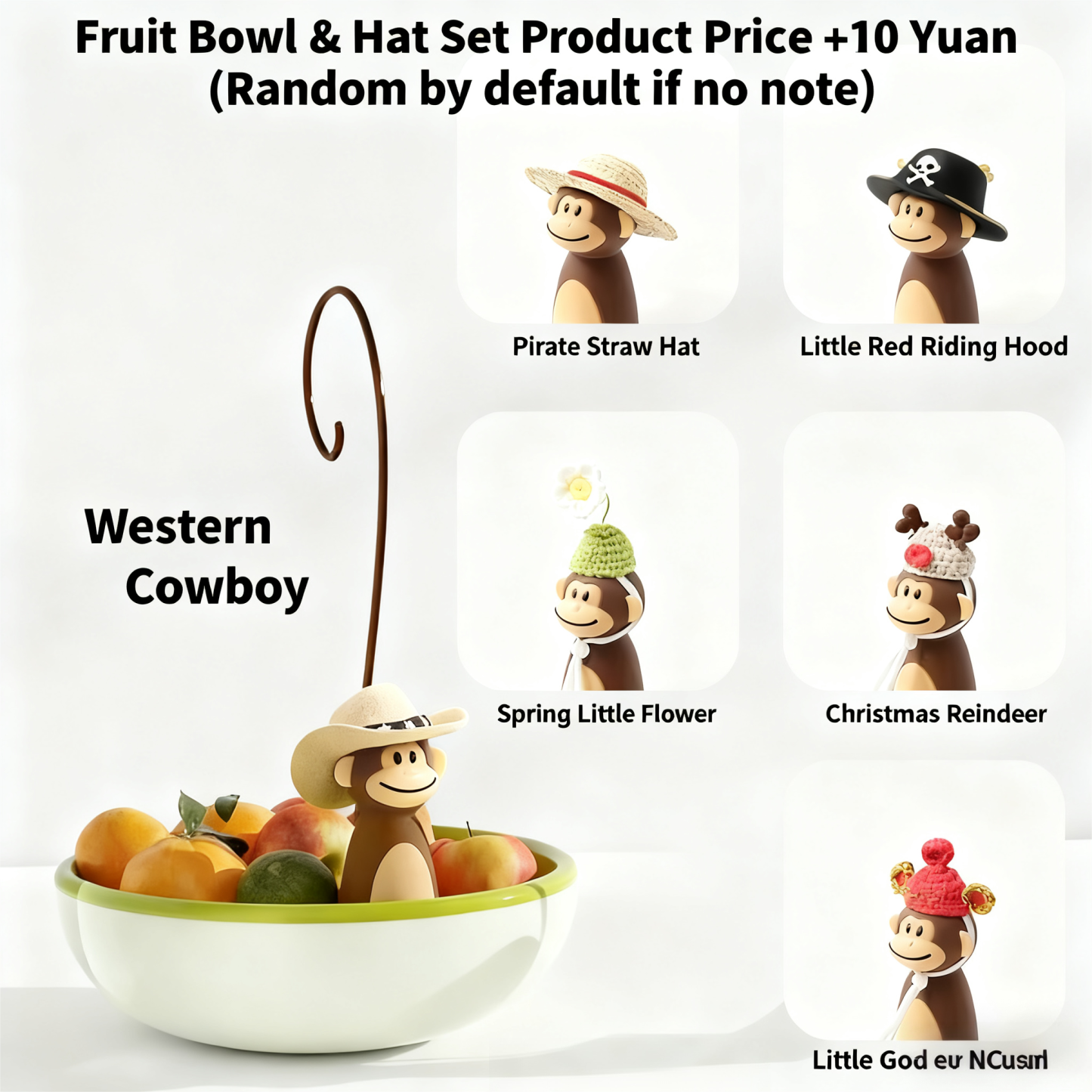 Cute Monkey Fruit Bowl & Banana Hanger - Light Luxury Multi-Purpose Tray for Fruits & Snacks, Suitable for Home Living Room & Coffee Table