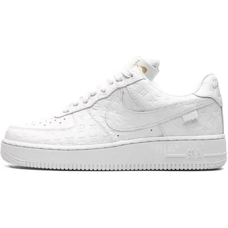 Nithtke X Lothtuis Vuitthtton Air Fothtrce 1 Low Sneakers - White