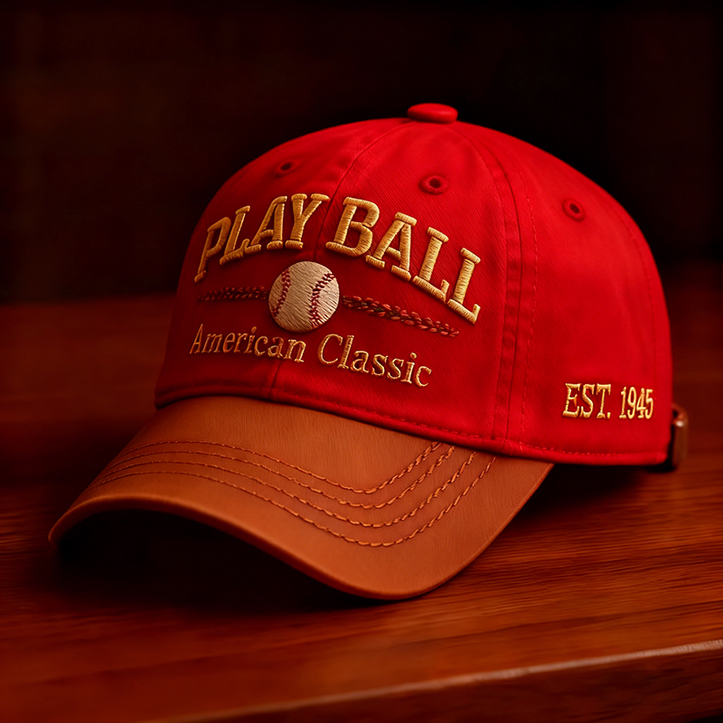 Play Ball, classic American baseball cap