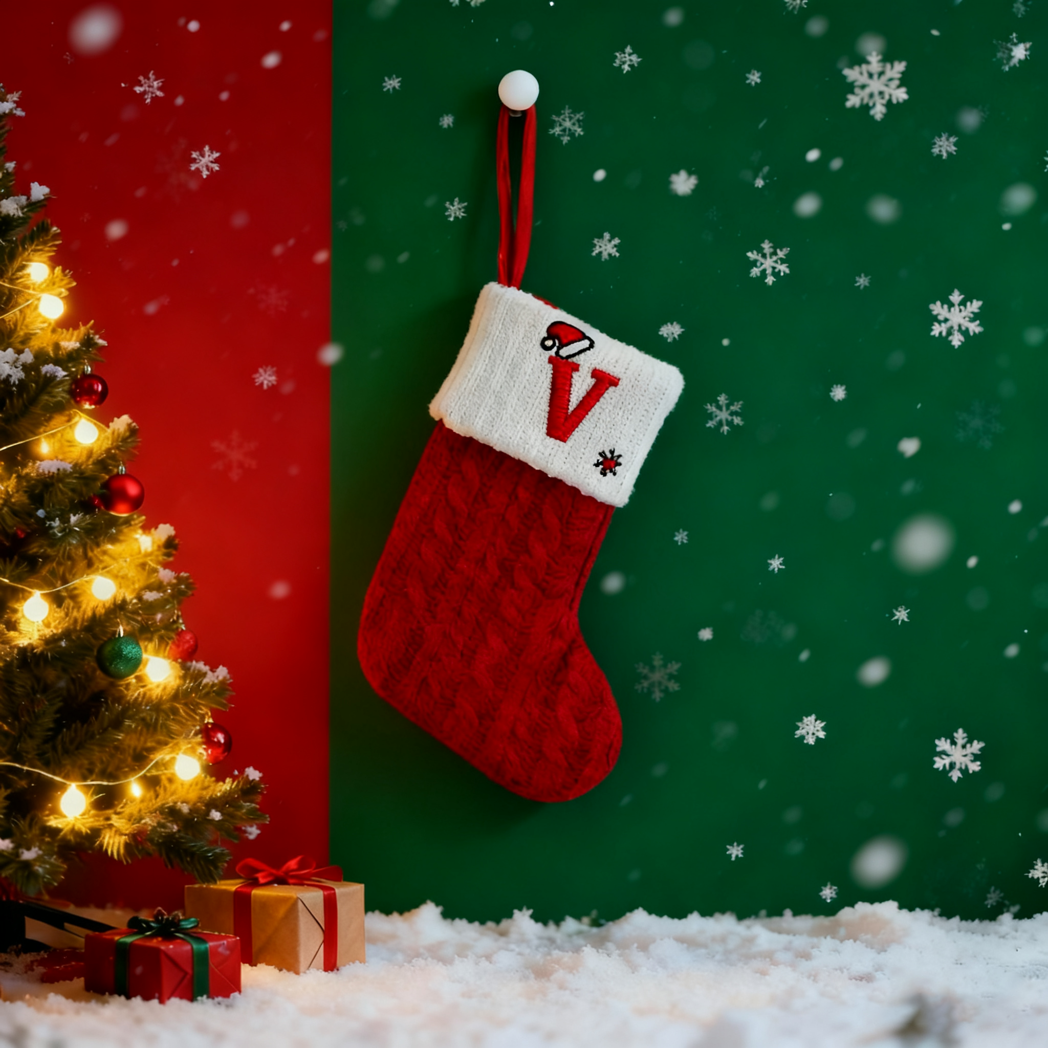 ✨【26-Letter Christmas Stocking】Hang your "personalized blessings" on the Christmas tree🎁 "Each letter is a unique holiday code"