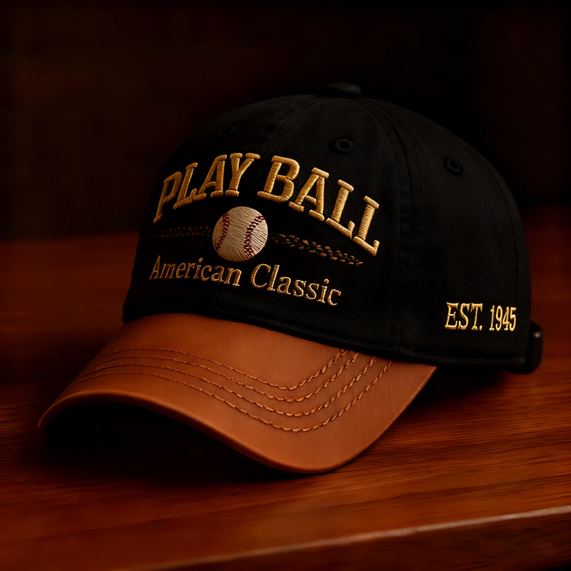 Play Ball, classic American baseball cap