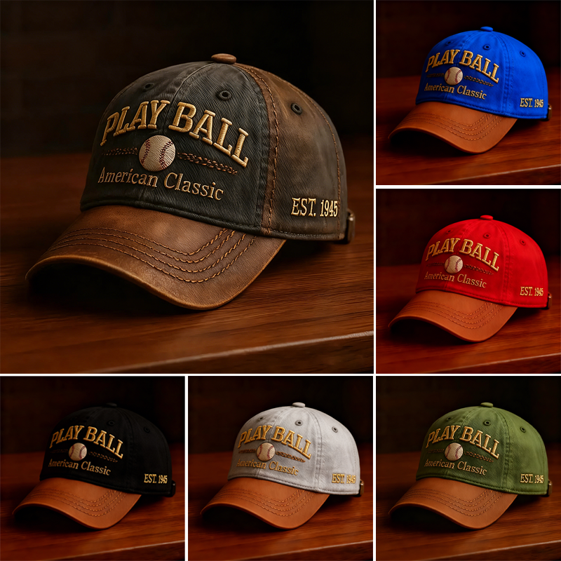 Play Ball, classic American baseball cap