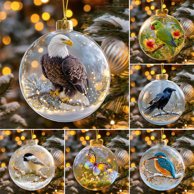 🔥LAST DAY 60% OFF-🐦Nature’s Birds Crystal Glass Ornament Set