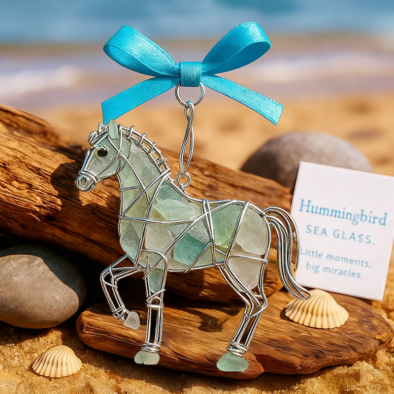 🌊 Sea Glass Horse Year Animal Gift