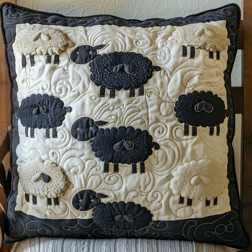 Sheep Quilted Pillow