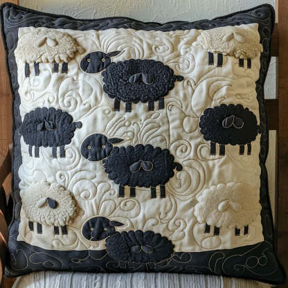 Sheep Quilted Pillow