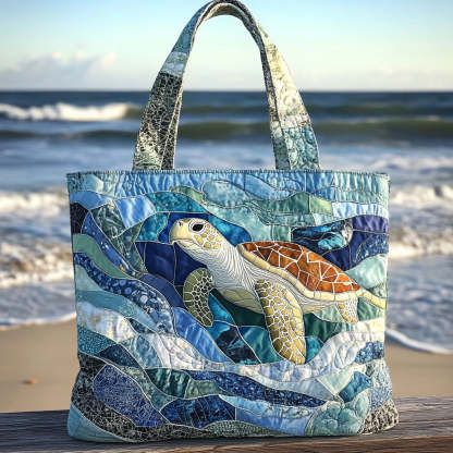 Coastal Trekker Quilted Tote  Bag