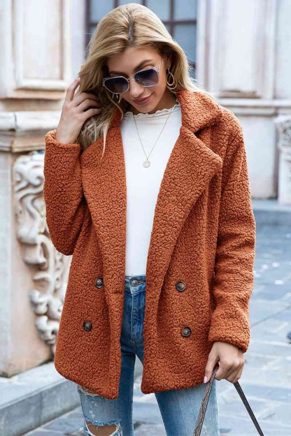 Christmas Hot Sales: 60% Off - Women’s Sherpa Teddy Jacket – Warm Fleece Coat with Double Buttons