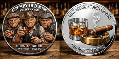 🏆Flash Sale 60% OFF - Grumpy Old Man Whiskey Club Coin
