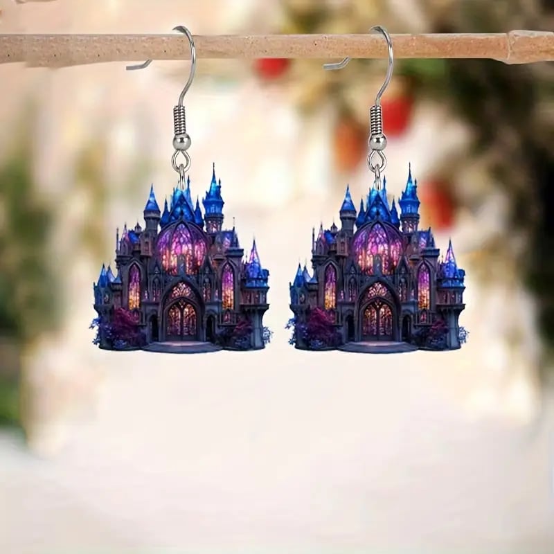 🏰Elegant Castle Drop Earrings ✨