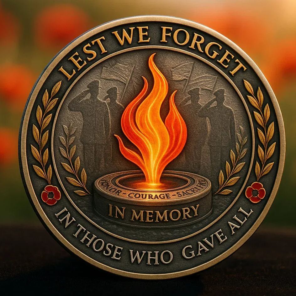 🔥250th Anniversary Sale-50% OFF-🌺 “Remembrance Poppy – Lest We Forget” Commemorative Coin