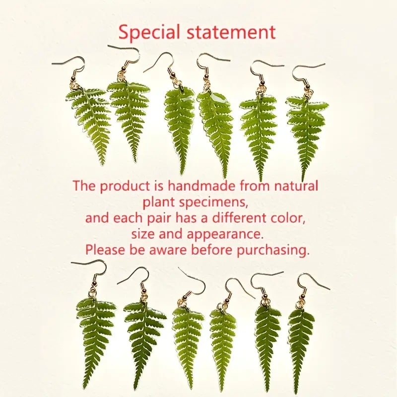 🌿- Green Leaf Earrings