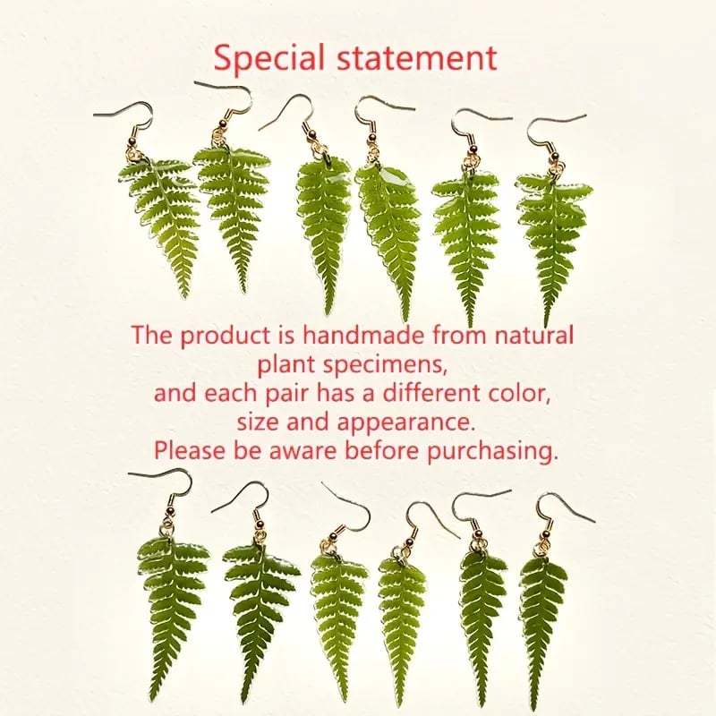 🌿- Green Leaf Earrings