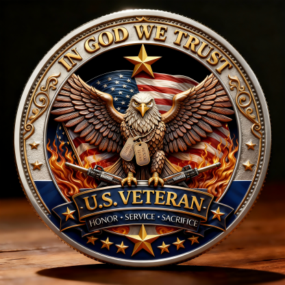U.S. Veteran – In God We Trust | 250 Years of Freedom Commemorative Coin