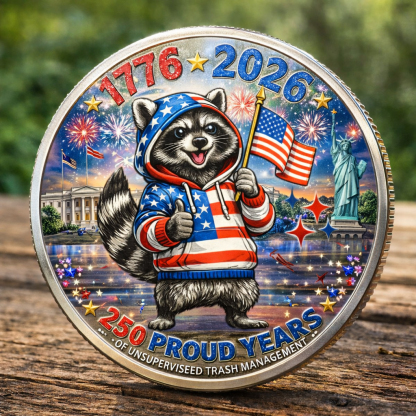 🏆Flash Sale 60% OFF - Patriotic Raccoon Freedom Coin