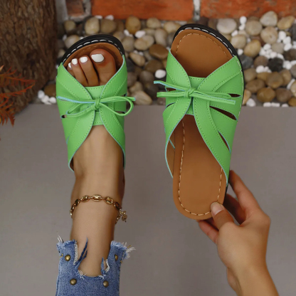 🔥LAST DAY 70% OFF -WOMEN'S COMFORT BOWTIE SLIDE SANDALS