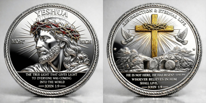 🏆New Year 60% OFF- Yeshua – The True Light Christian Commemorative Coin