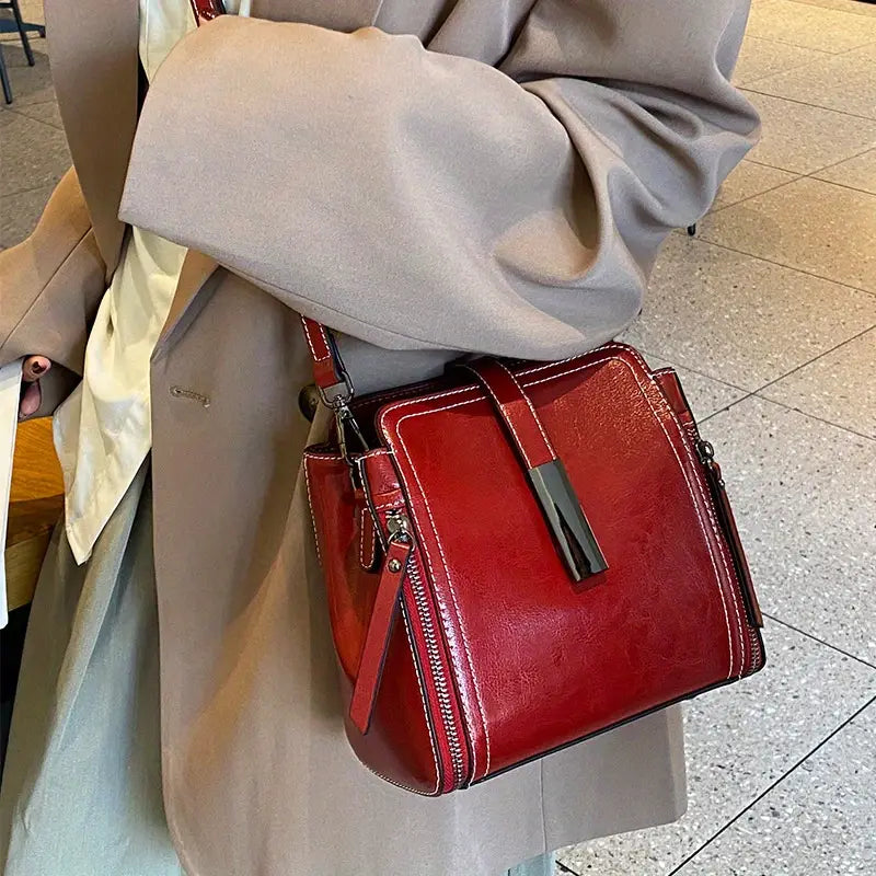 Elegant Genuine Leather Crossbody Bag