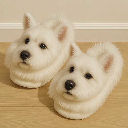 🔥 Dog-themed plush slippers – the perfect gift for dog lovers!