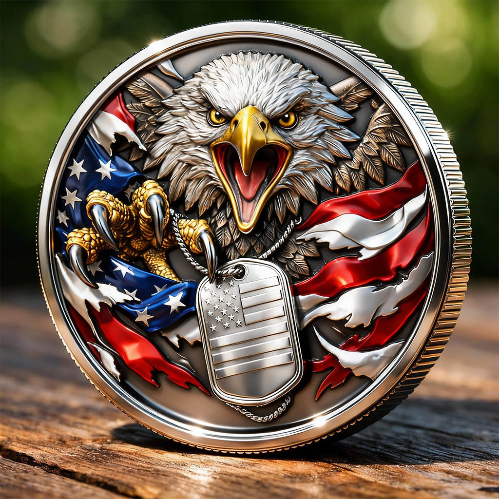 United States of America “The Price of Freedom” 3D Eagle Commemorative Challenge Coin