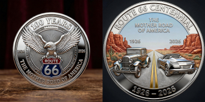🏆Flash Sale 60% OFF -🛣️ Route 66 – 100 Years of Freedom Commemorative Coin