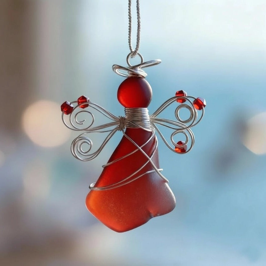 LAST DAY 49% OFF🌊Handmade Sea Glass Angel Ornament(Buy 6 Free Shipping Now)