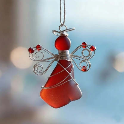 LAST DAY 49% OFF🌊Handmade Sea Glass Angel Ornament(Buy 6 Free Shipping Now)