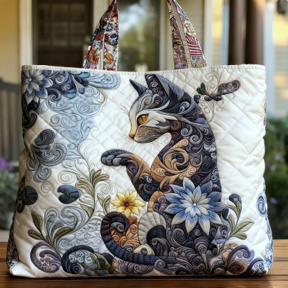 Stylish and interesting quilted tote bag