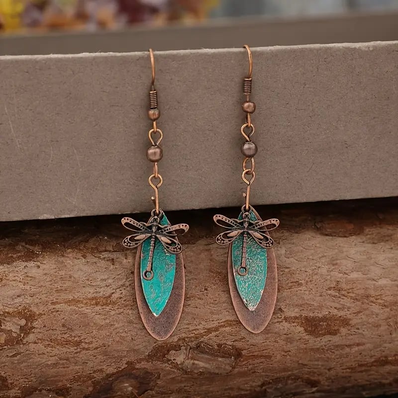 🧚‍♀️Vintage Dragonfly Drop Earrings