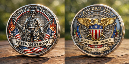 Veteran Strong Military Tribute Challenge Coin