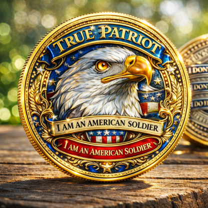 True Patriot American Soldier Challenge Coin