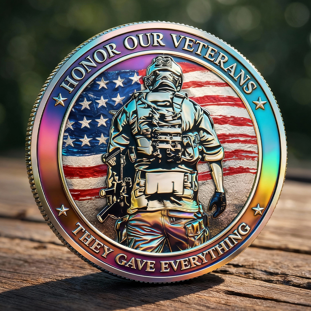 United States Veterans Honor Commemorative Challenge Coin