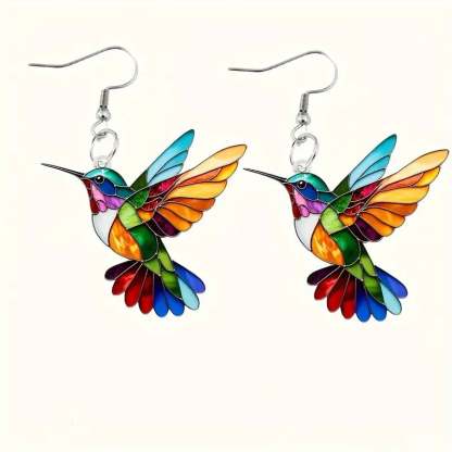 🔥Last Day 60% OFF🌈Colorful Hummingbird Earrings🐦