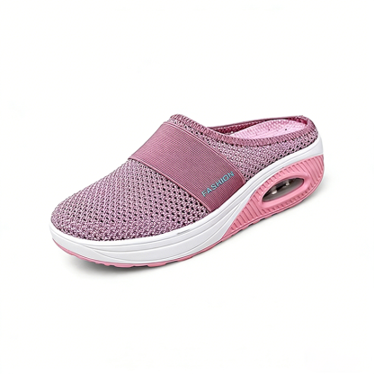 Diabetic Air-Cushion Slip-On Walking Shoes, Orthopedic Diabetic Slippers, with Arch-Support for Women