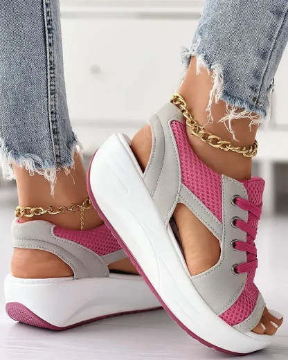 🔥Hot Sale - 49% off 🔥 Lace-up sandals with contrasting cutouts