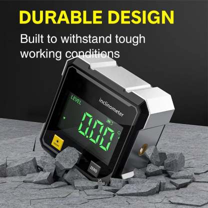 4-Side Magnetic Digital Angle Gauge with Laser
