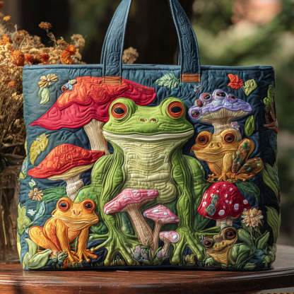 Forest Hopper Quilted Tote  Bag