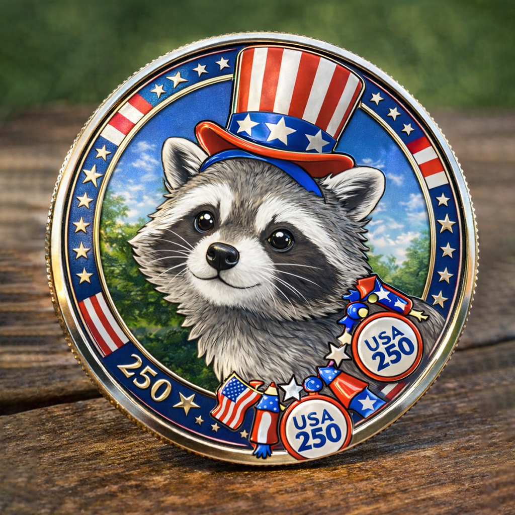🏆Flash Sale 60% OFF - American Spirit Raccoon Coin