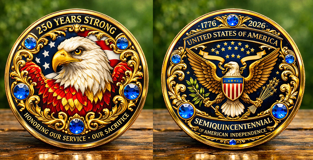 🏆Flash Sale 60% OFF - U.S. Semiquincentennial Bald Eagle Patriotic Coin