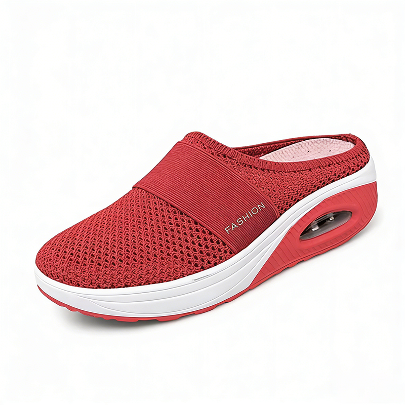 Diabetic Air-Cushion Slip-On Walking Shoes, Orthopedic Diabetic Slippers, with Arch-Support for Women
