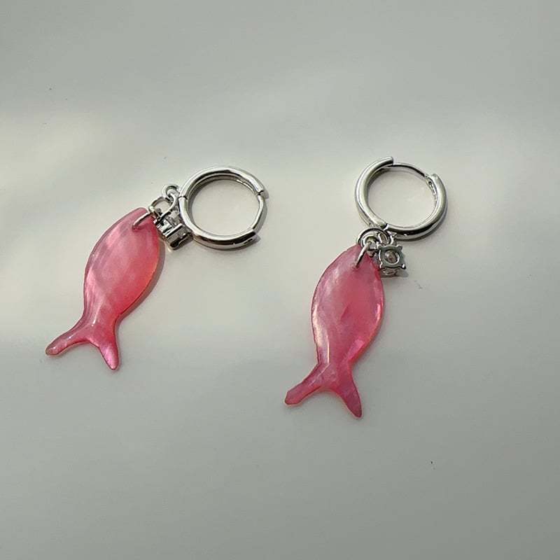 🐟✨ Ocean Dream Blue Fish Tail Earrings